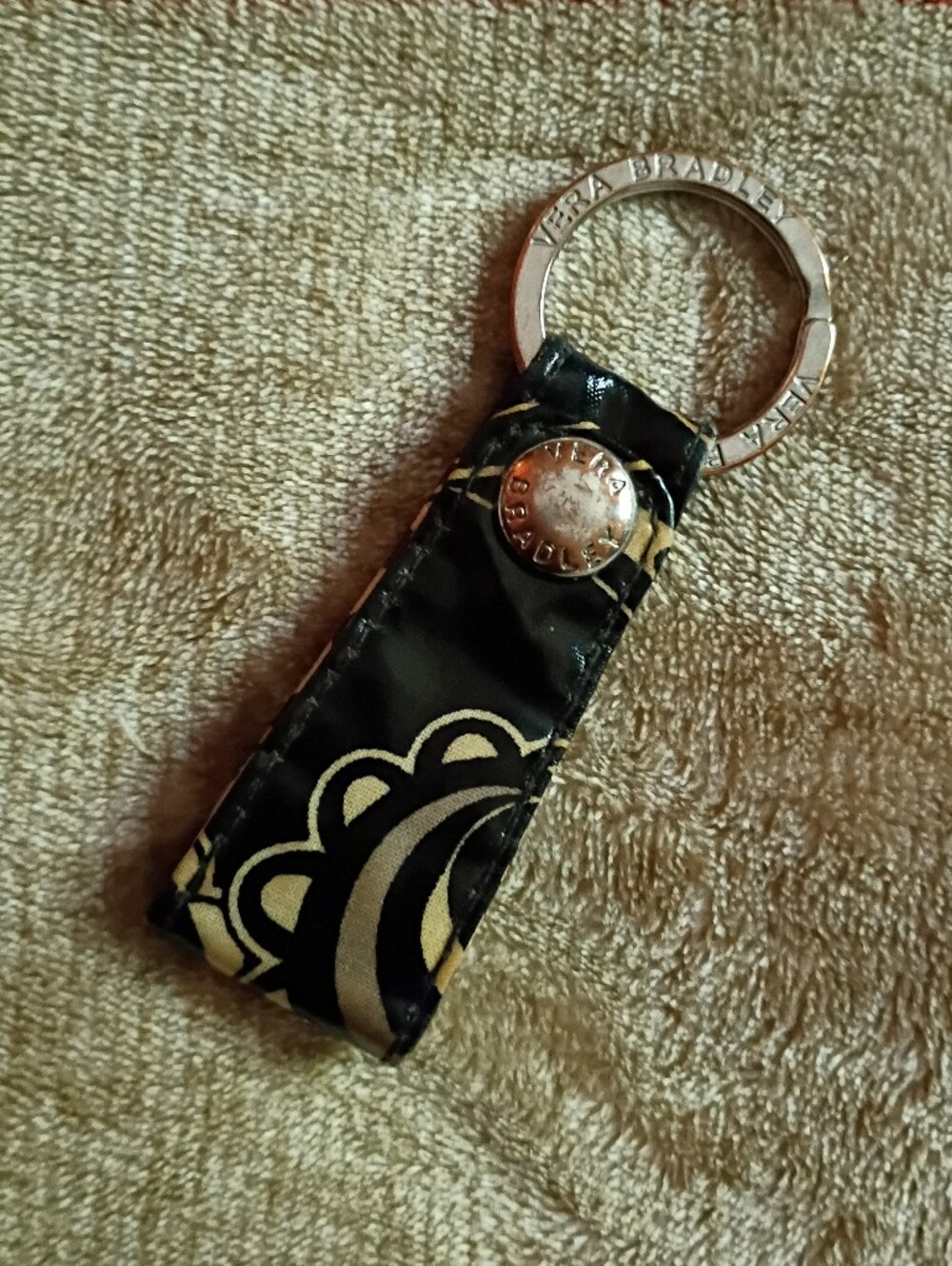 Vera Bradley Black  Key Fob